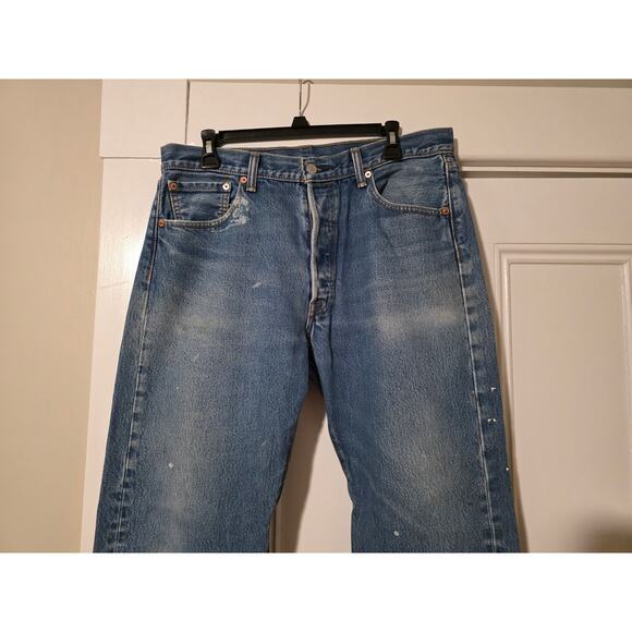 Levis Mens 501 XX Original Fit Button Fly Straight Leg Jeans Size 36 x 34 Y2K - Picture 3 of 12